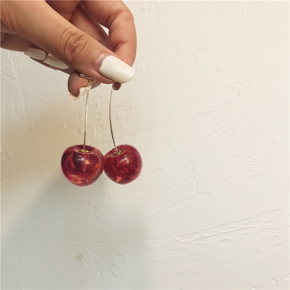 Cherry Blossom Dangle Drop Womans Earrings